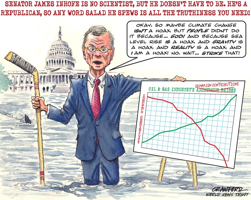 'Crazy Jimmy's On A Roll." Editorial cartoon by Gregory Crawford. © World News Trust 2015