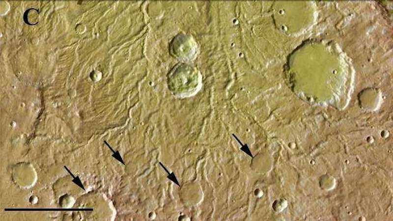 Valley networks on Mars show evidence for surface runoff driven by rainfall. Credit: Elsevier