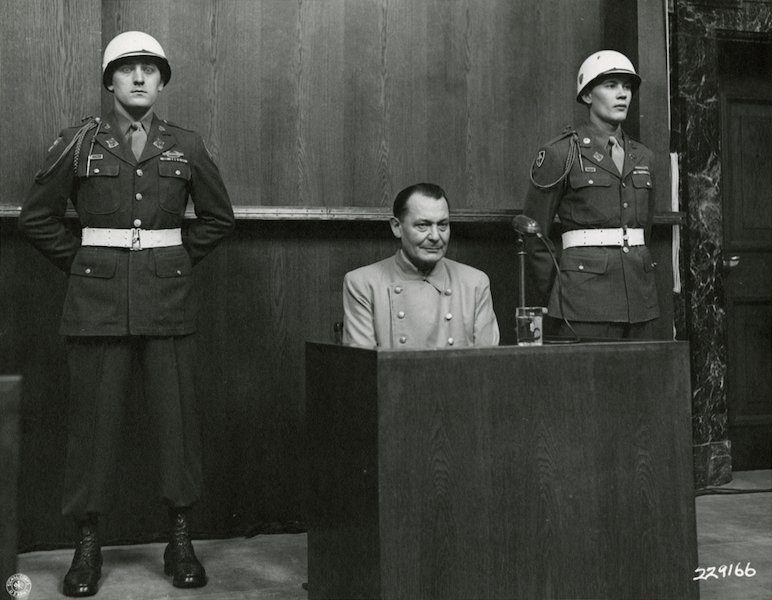 Hermann Göring on trial at Nuremberg 1946. Photo credit: United States Army Signal Corps photographer, Public domain, via Wikimedia Commons